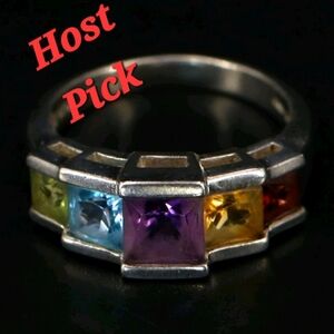 Fabulous Estate MICHELLE ALBALA Amethyst Topaz Garnet Peridot  Gems Ring